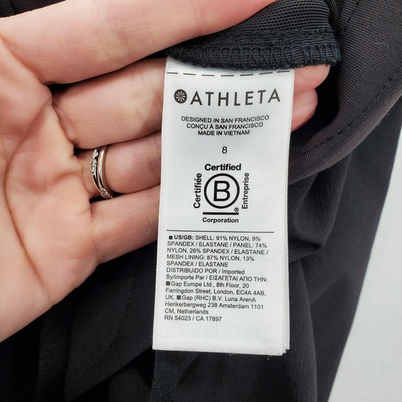 Athleta Headlands Hybrid Trek Mid Rise Jogger Pants Womens 8 Black Stretch Gym - Picture 5 of 15
